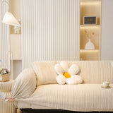 Ivory Cream Knit sofa cover shown across the seat and backrest of a two-seater