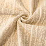 Ivory Cream Knit sofa cover photographed at an angle beside a floor lamp