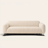 Ivory Cream Knit sofa cover on a plain studio background
