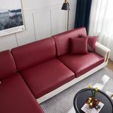 Sofa Cushion Cover – Leather Look – Bordeaux