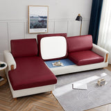 Sofa Cushion Cover – Leather Look – Bordeaux