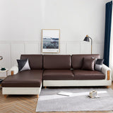 Sofa Cushion Cover – Leather Look – Espresso