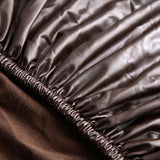 Sofa Cushion Cover – Leather Look – Espresso