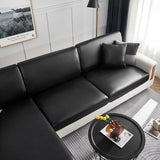 Sofa Cushion Cover – Leather Look – Ink Black