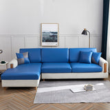 Sofa Cushion Cover – Leather Look – Stormy Blue