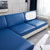 Sofa Cushion Cover – Leather Look – Stormy Blue