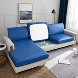 Sofa Cushion Cover – Leather Look – Stormy Blue