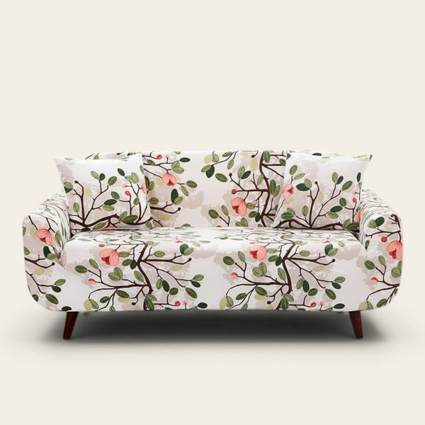Sofa Cover – Magnolia Print – Ivory Cream