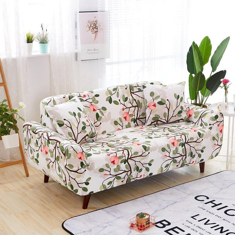 Sofa Cover – Magnolia Print – Ivory Cream