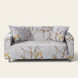 Sofa Cover – Marble Gold – Ivory Cream