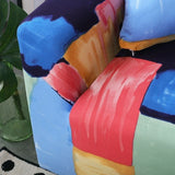 Sofa Cover – Paint Block – Stormy Blue