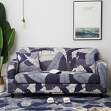 Sofa Cover – Tropical Palm – Stormy Blue