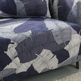 Sofa Cover – Tropical Palm – Stormy Blue