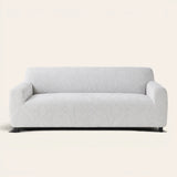Pearl Grey Palm Relief sofa cover on a plain studio background, view 2