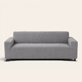 Stone Grey Palm Relief sofa cover on a plain studio background, view 4