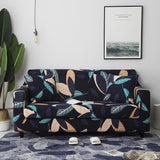Sofa Cover – Peacock Leaves – Midnight Navy