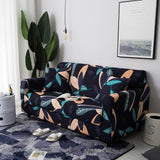 Sofa Cover – Peacock Leaves – Midnight Navy