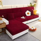 Sofa Cushion Cover – Plain Stretch – Bordeaux