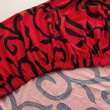 Sofa Cushion Cover – Floral Print – Bordeaux