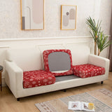 Sofa Cushion Cover – Snowflake Print – Bordeaux