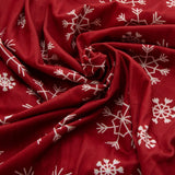 Sofa Cushion Cover – Snowflake Print – Bordeaux