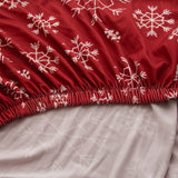 Sofa Cushion Cover – Snowflake Print – Bordeaux