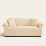 Sofa Cover – Plain Stretch – Bouclé Sand