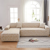 Sofa Cover – Geometric Lines – Bouclé Sand