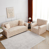 Sofa Cover – Geometric Lines – Bouclé Sand