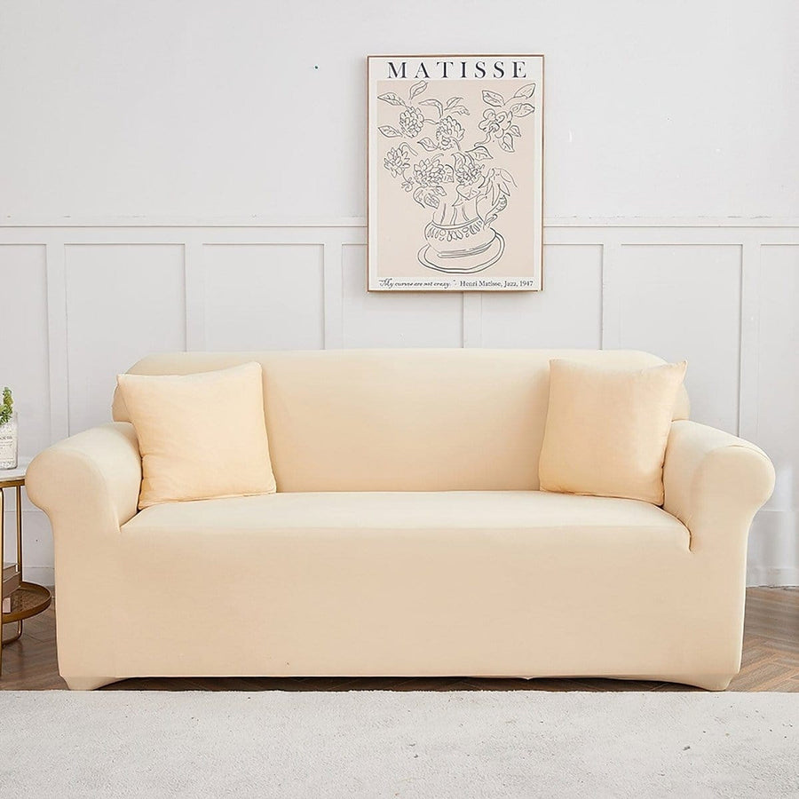 Sofa Cover – Plain Stretch – Bouclé Sand