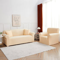Sofa Cover – Plain Stretch – Bouclé Sand