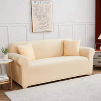 Sofa Cover – Plain Stretch – Bouclé Sand