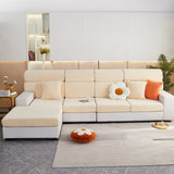 Sofa Cushion Cover – Plain Stretch – Bouclé Sand