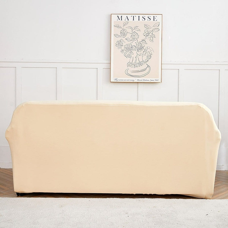 Sofa Cover – Plain Stretch – Bouclé Sand