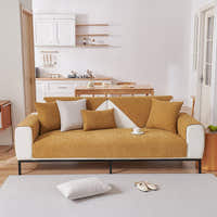 Non-Slip Sofa Cover – Plain Stretch – Caramel