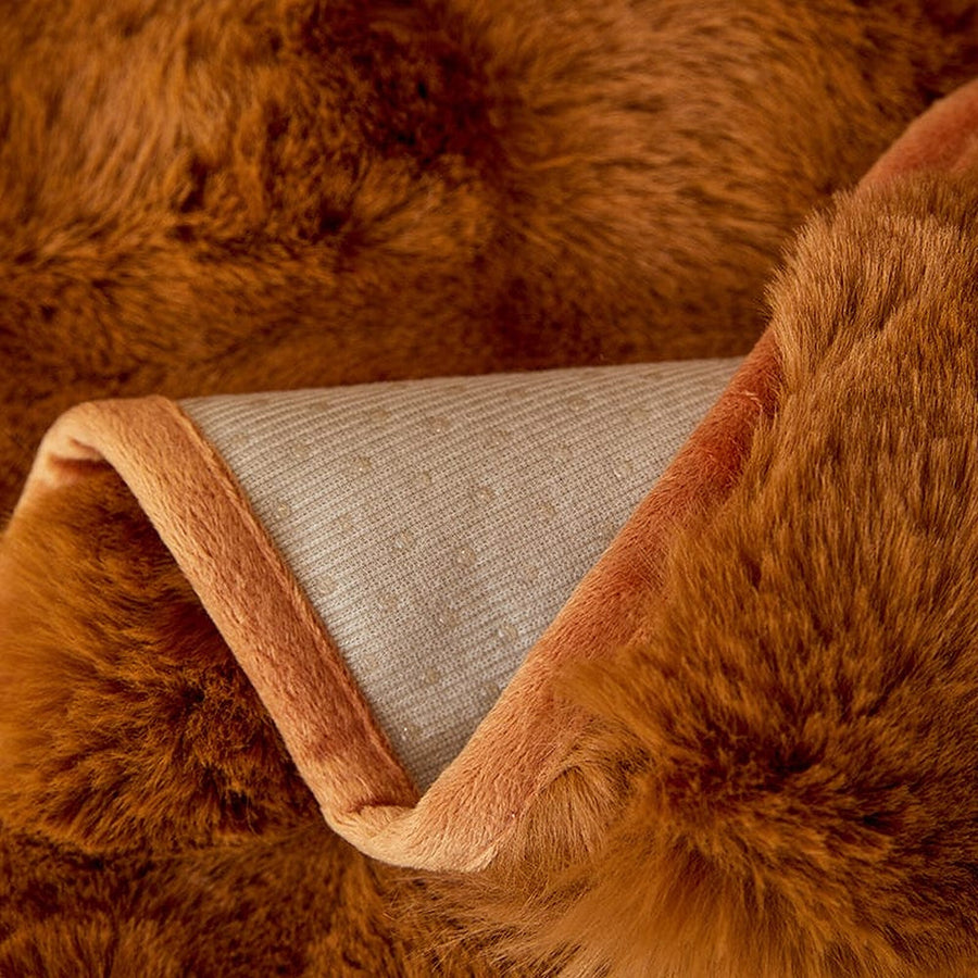 Non-Slip Sofa Cover – Velvet Brick – Caramel