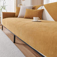 Non-Slip Sofa Cover – Plain Stretch – Caramel