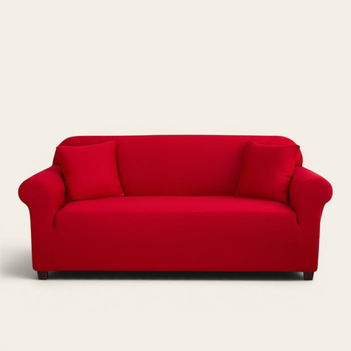 Sofa Cover – Plain Stretch – Cherry