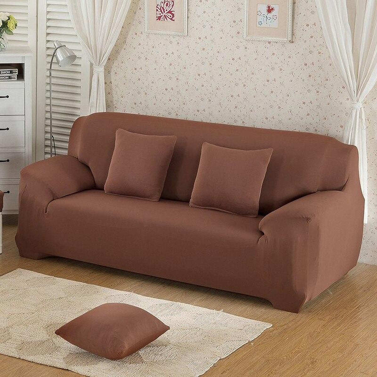 Sofa Cover – Plain Stretch – Cocoa