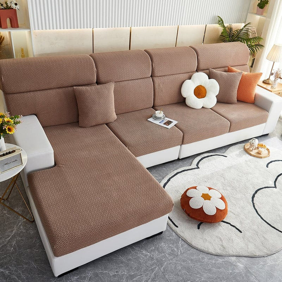 Sofa Cushion Cover – Plain Stretch – Espresso