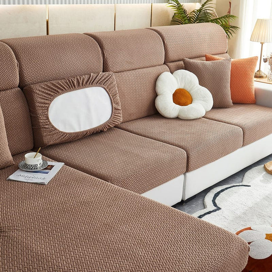 Sofa Cushion Cover – Plain Stretch – Espresso