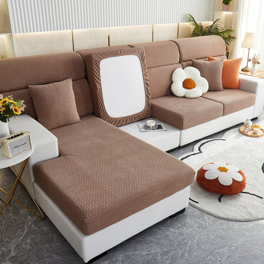 Sofa Cushion Cover – Plain Stretch – Espresso