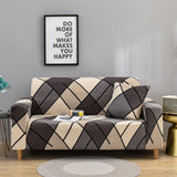 Sofa Cover – Geometric Diamond – Espresso