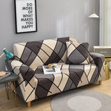 Sofa Cover – Geometric Diamond – Espresso