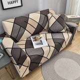 Sofa Cover – Geometric Diamond – Espresso