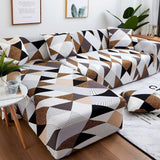 Sofa Cover – Geometric Harlequin – Espresso