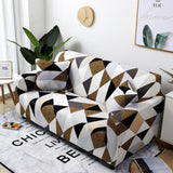 Sofa Cover – Geometric Harlequin – Espresso