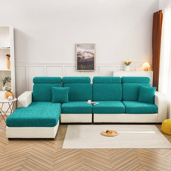 Sofa Cushion Cover – Plain Stretch – Forest