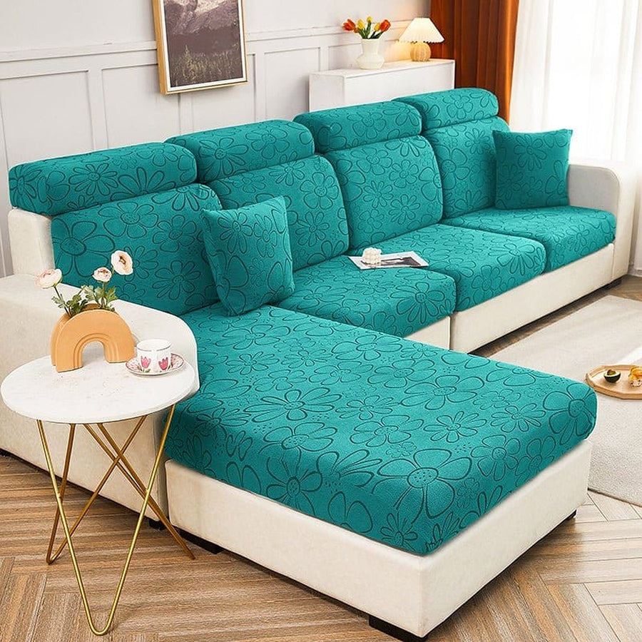 Sofa Cushion Cover – Plain Stretch – Forest