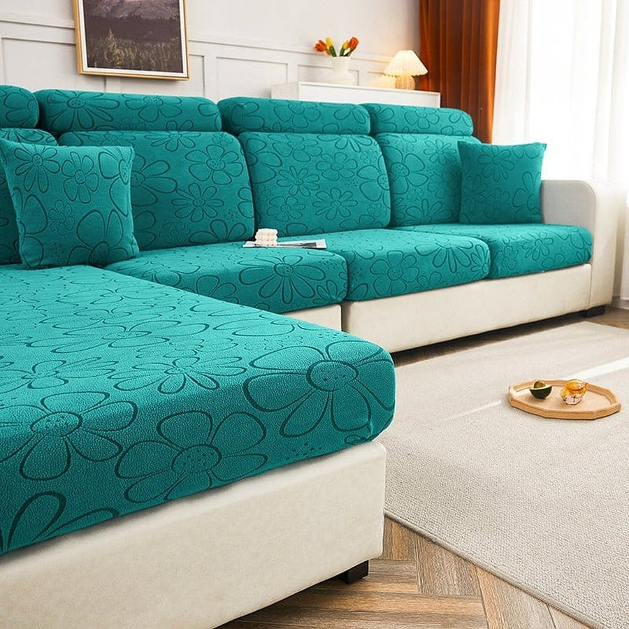 Sofa Cushion Cover – Plain Stretch – Forest